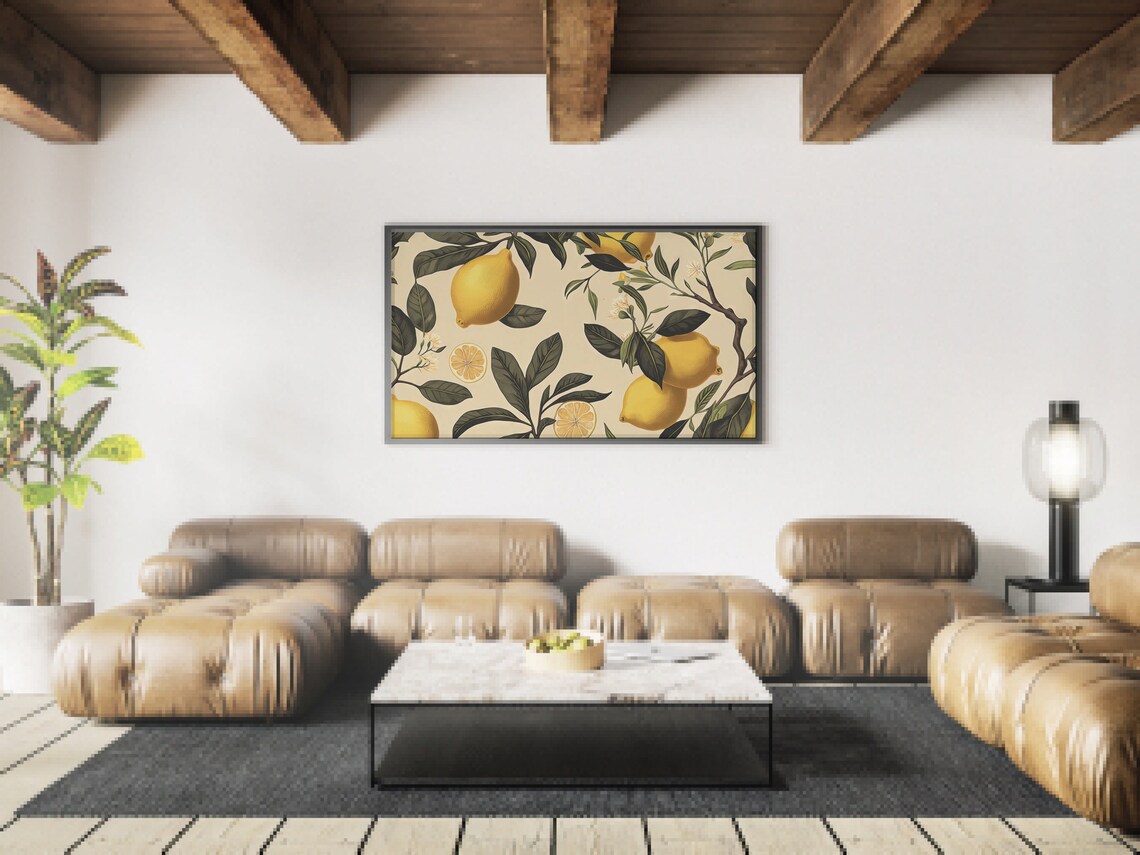 Modern Lemon Fruit Art Print - Image 4