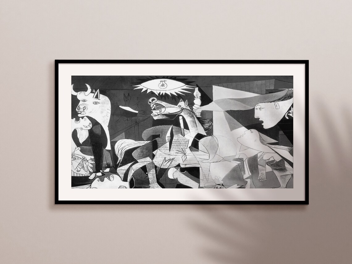 Picasso Guernica Black White Cubist Masterpiece Iconic Anti War Art Poster - Image 2