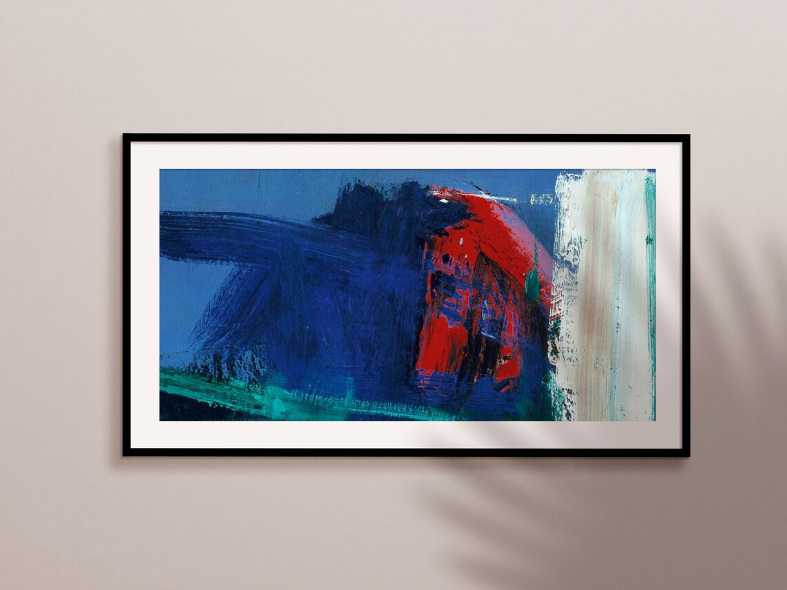Blueberry Eyes Abstract Art, Oil Painting Print - Image 2
