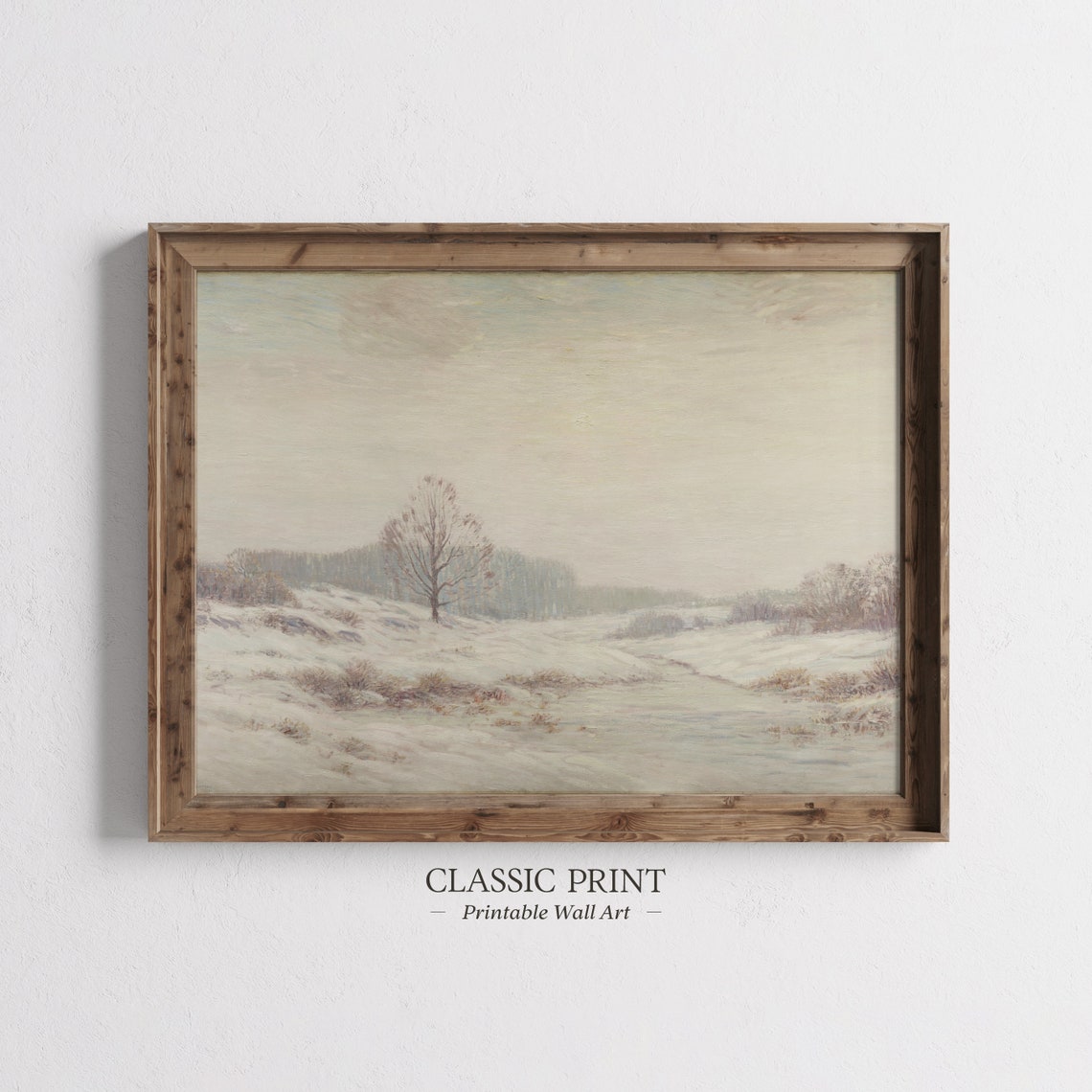 Winter Landscape, Seasonal Poster Print