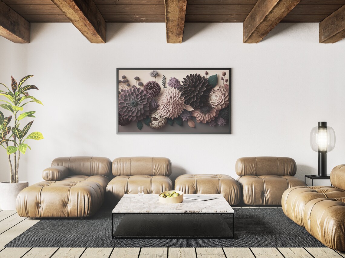 Modern Flowers Still Life, Botanical Wall Art Print - Image 4