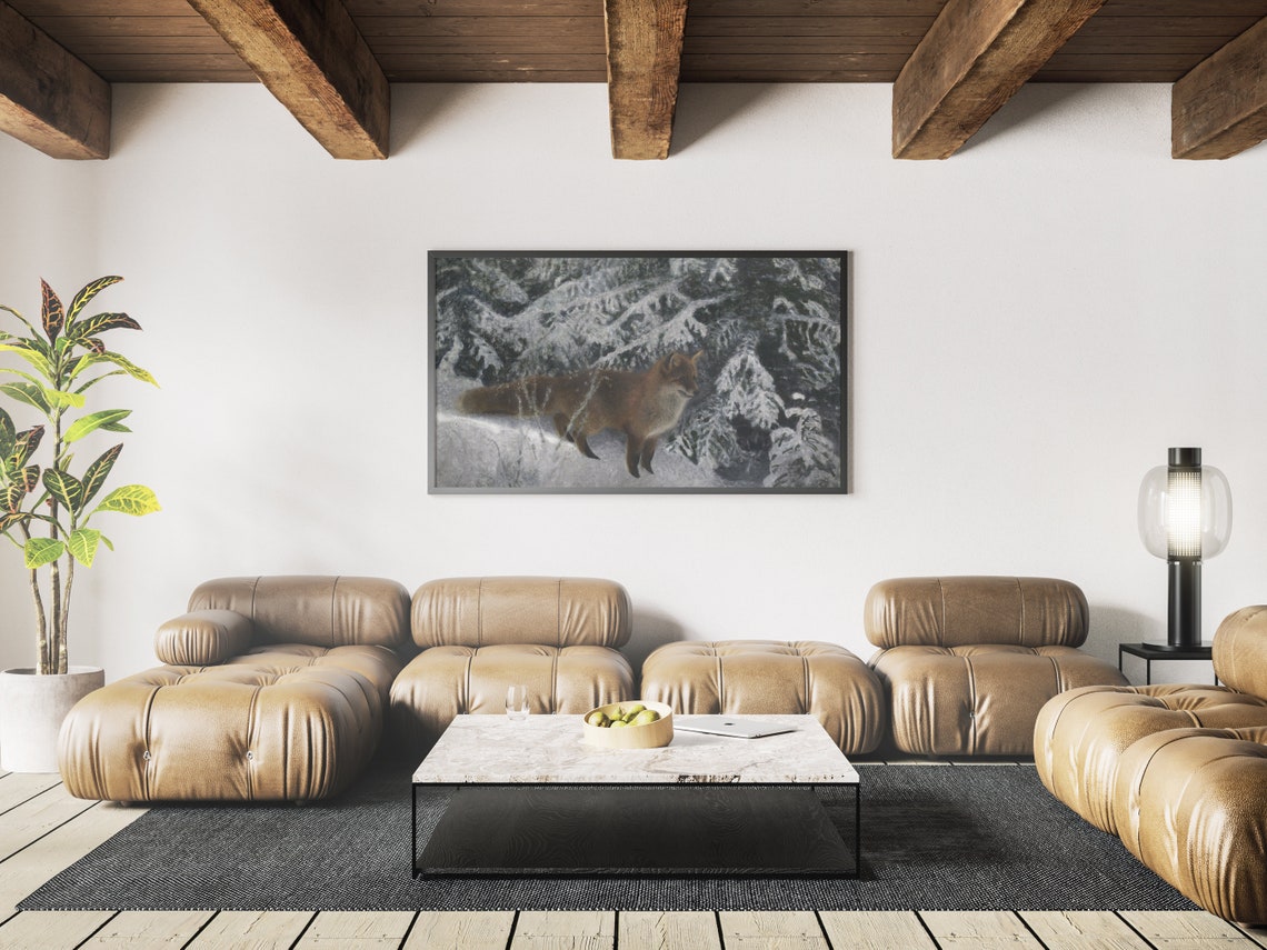 Fox In Winter Painting for Frame TV - Image 3