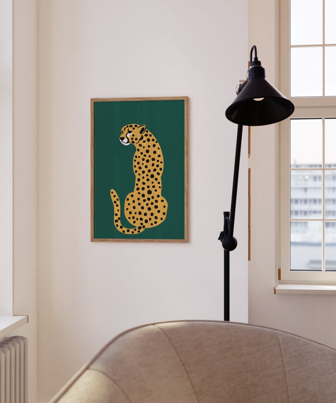Cheetah Leopard Feline Print, Jungle Animal Art - Image 2