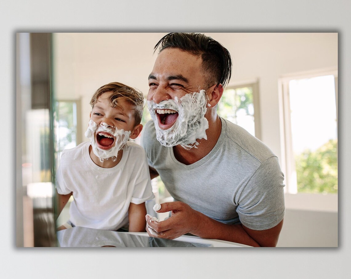 Custom Father Child Portrait, Fathers Day Gift