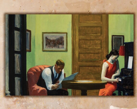 Edward Hopper Room in New York 1932 American Realism Evening Poster