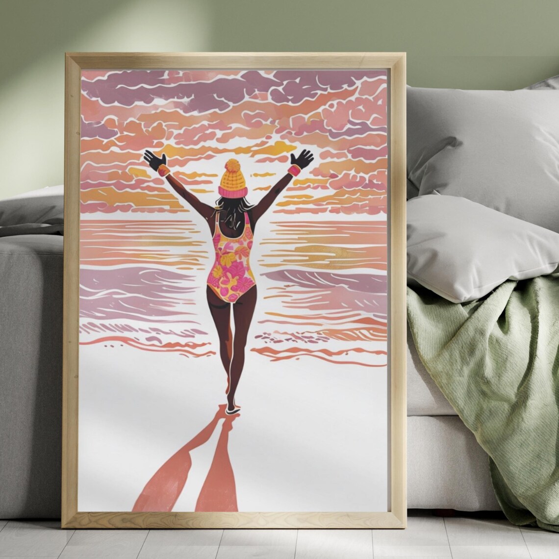 Wild Swimming Open Water Art, Swimmer Gift - Image 4