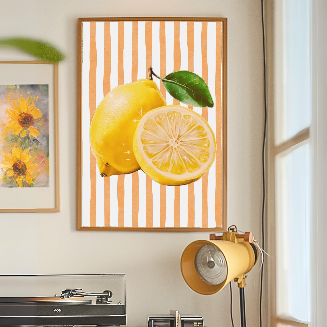 Lemon Art Print, Modern Kitchen Wall Decor - Image 2