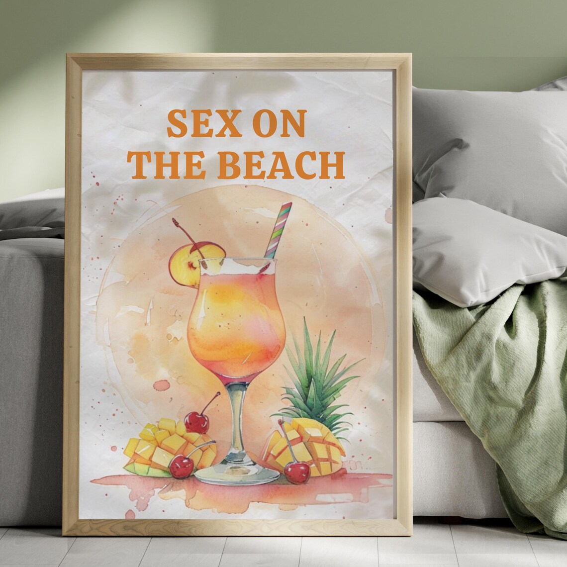 Sex On The Beach Poster, Cocktail Kitchen Wall Decor - Image 4
