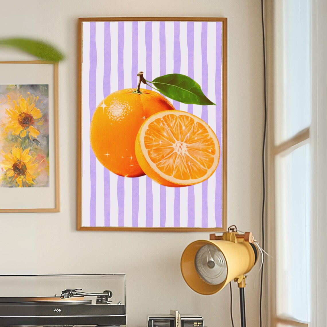 Orange Fruit Poster, Modern Kitchen Wall Decor - Image 2