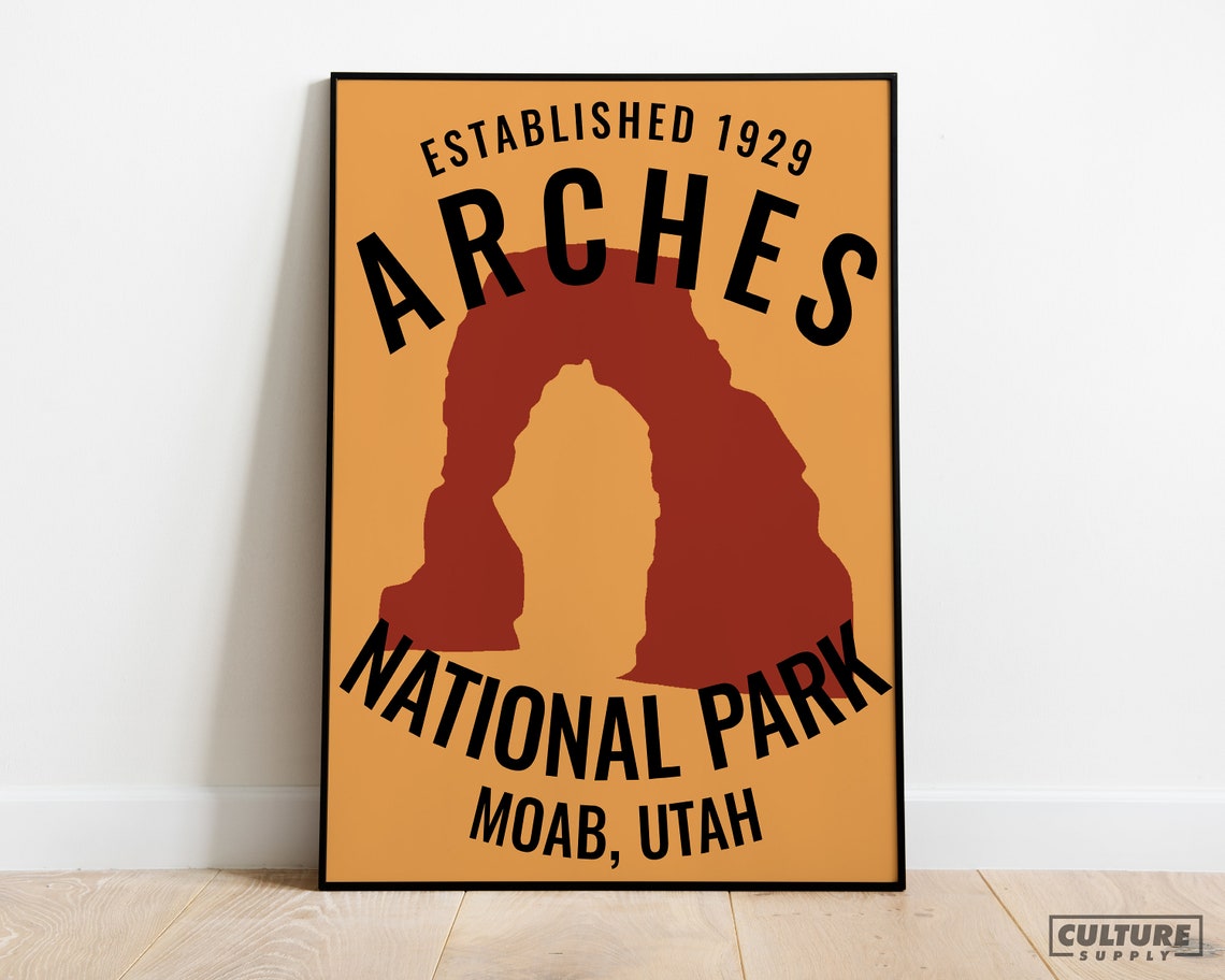 Arches National Park Moab Utah Established 1929 Travel Poster