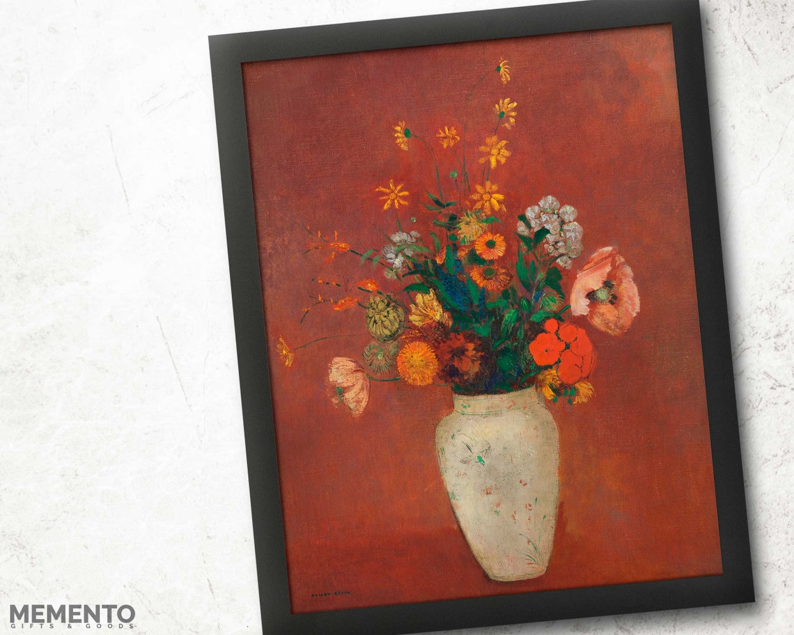 Odilon Redon Bouquet in a Chinese Vase Fine Art Floral Poster - Image 4