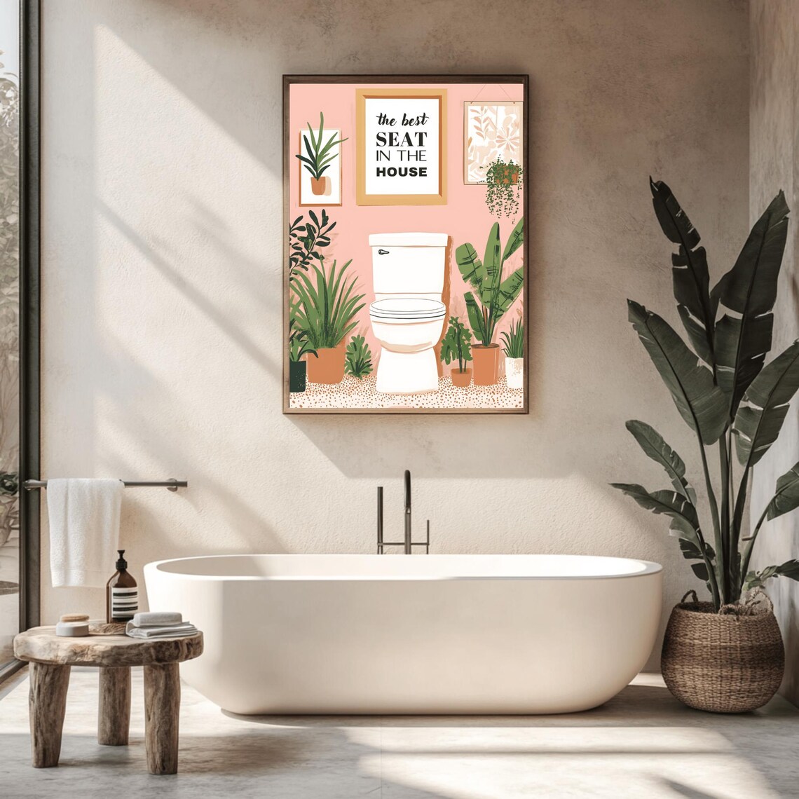 The Best Seat In The House Tropical Bathroom Quote Humor Poster - Image 2