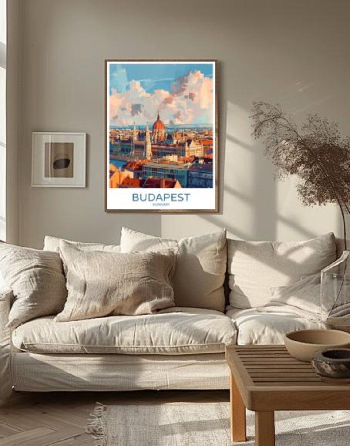 Budapest Hungary Parliament Riverside Vintage Travel Art Poster - Image 2