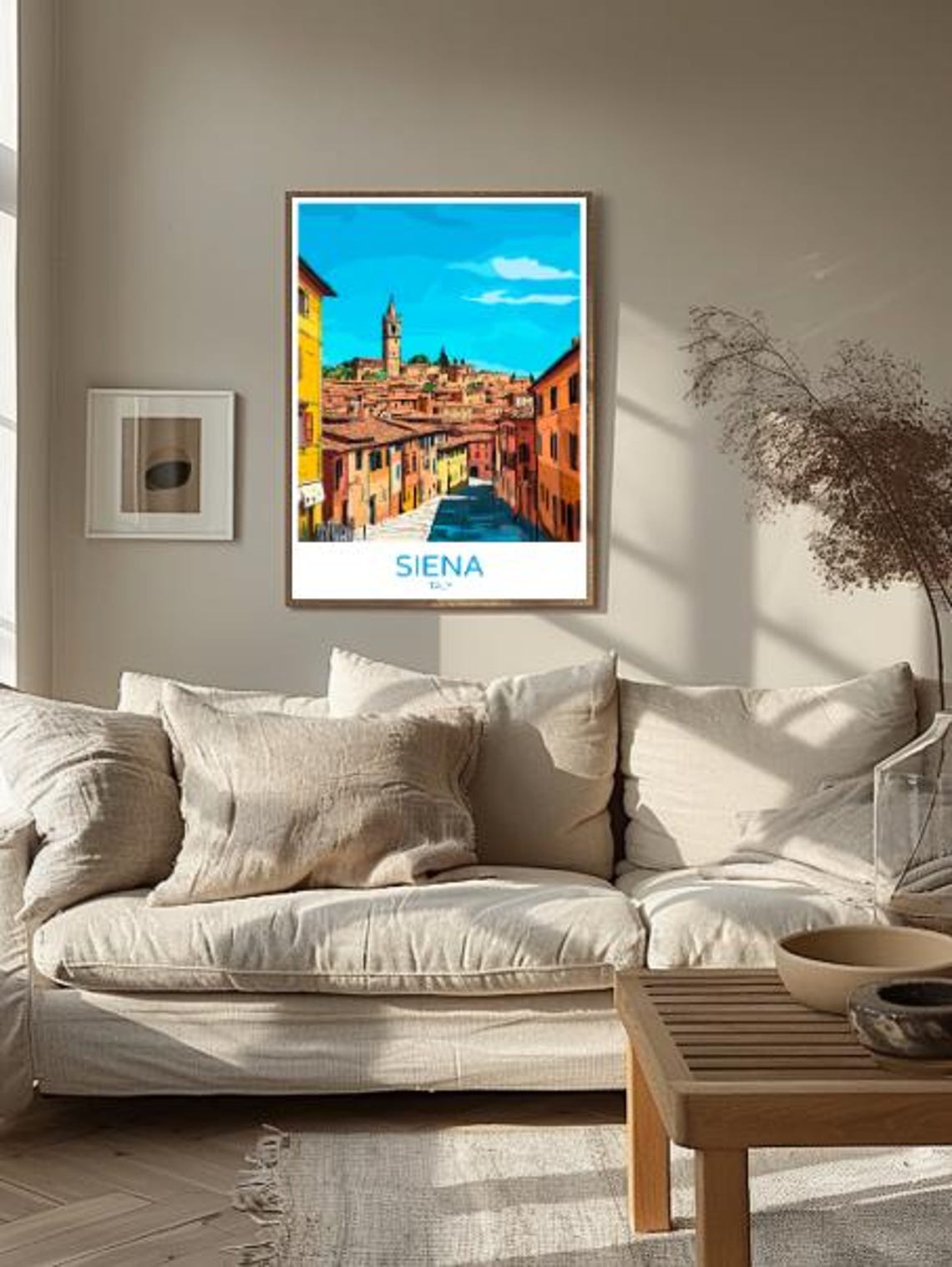 Siena City Italy Travel Poster Charming Wall Art Of Historic Tuscan Landscape Siena Italy Print Italy Travel Decor Artwork - Image 2