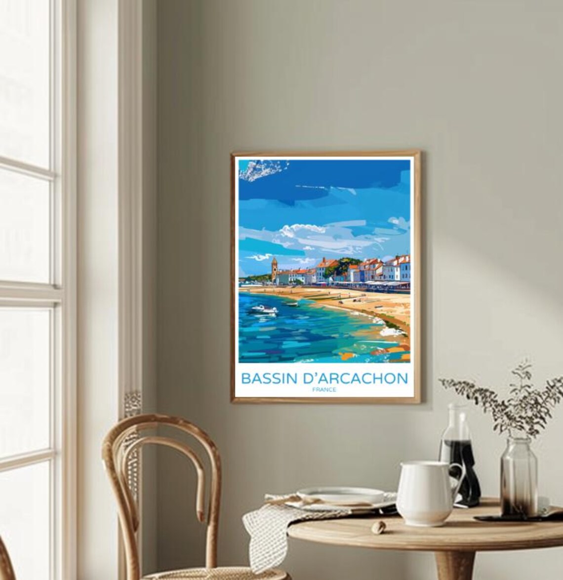 Bassin d'Arcachon France Beach Town Harbor Sunny Coastal Travel Poster - Image 2