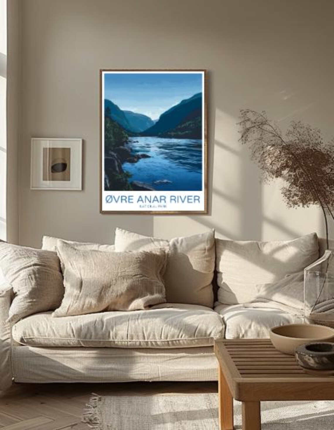 Vintage Ovre Anar River Norway National Park Fjord Landscape Poster - Image 2