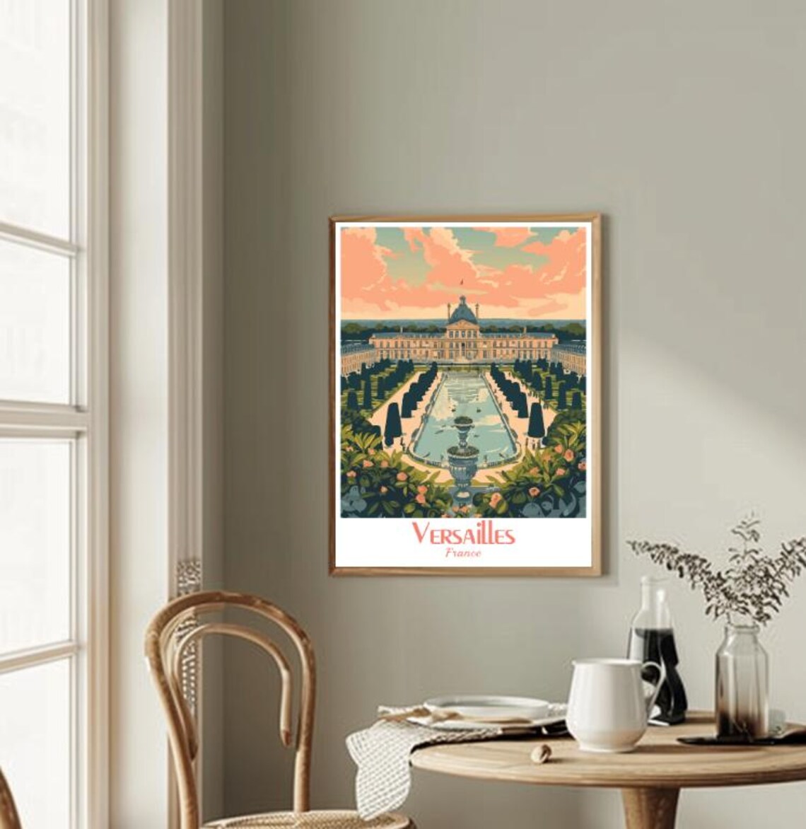 Versailles Palace Gardens France Travel Poster Fountain View - Image 2