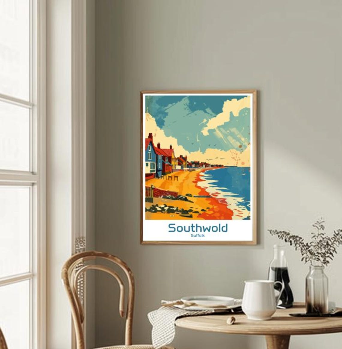 Southwold Suffolk English Seaside Town Vintage Beach Travel Poster - Image 2