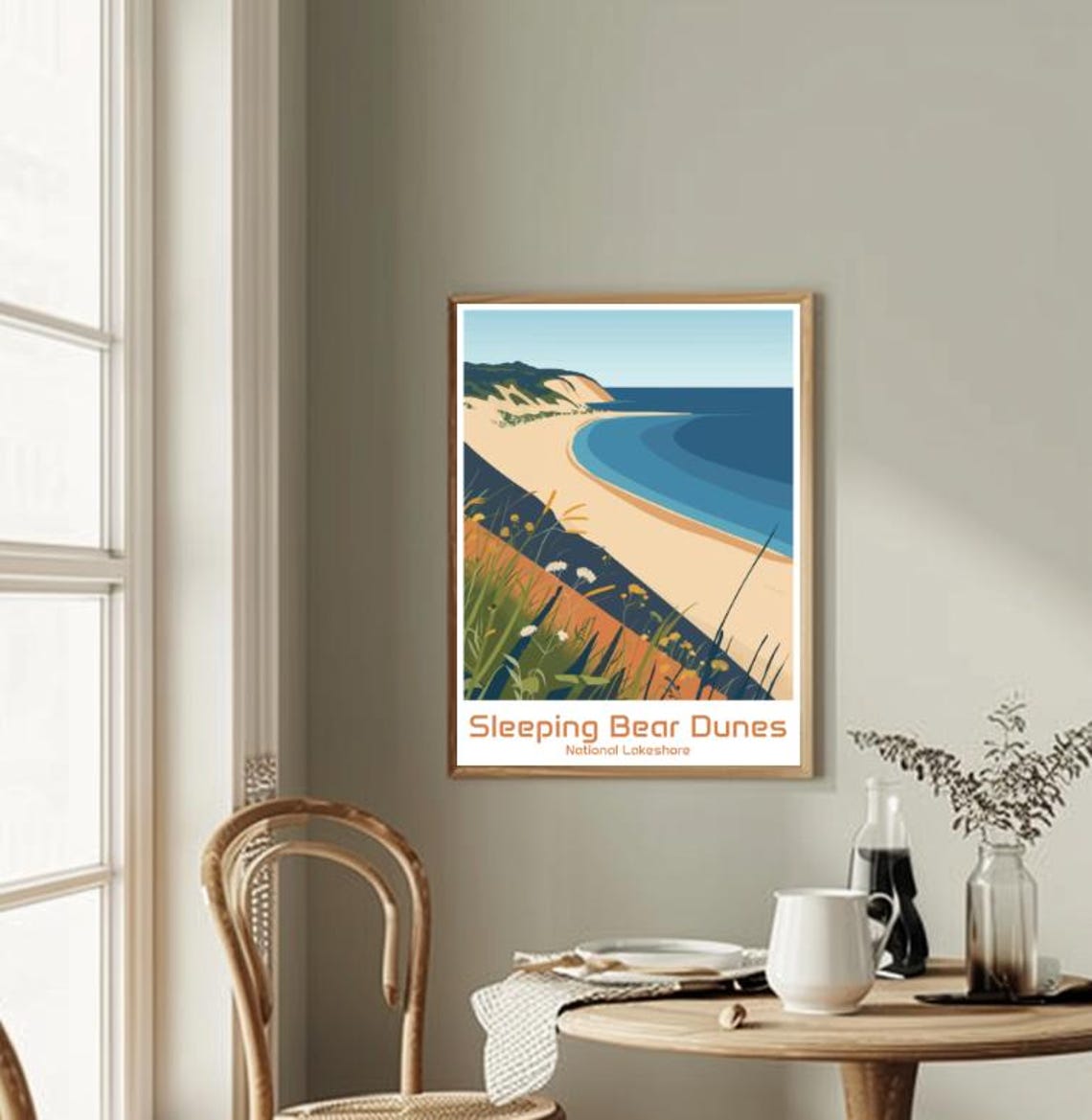 Sleeping Bear Dunes National Lakeshore Bay Beach Wildflowers Poster - Image 2