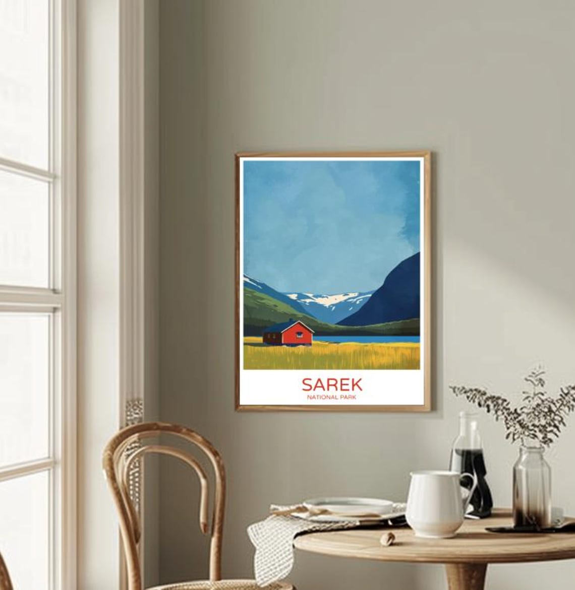 Sarek National Park Travel Postermajestic Scandinavian Landscape Wall Art Sweden Nature Print Hiking Gift Adventure Decor Outdoor Art - Image 2