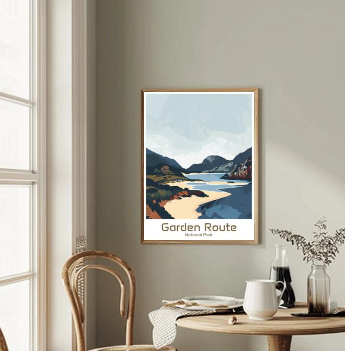 Garden Route National Park Travel Poster South African Coastal Wall Art Scenic Landscape Print Nature Decor Adventure Gift Travel Art - Image 2