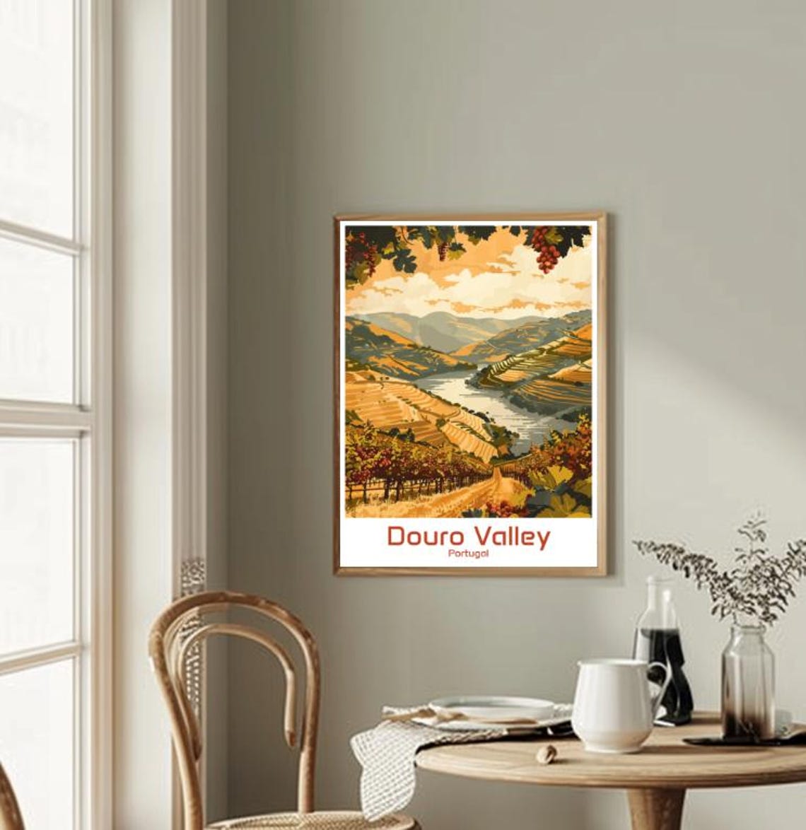 Douro Valley Portugal Vineyard Terraces Scenic River Travel Poster - Image 2