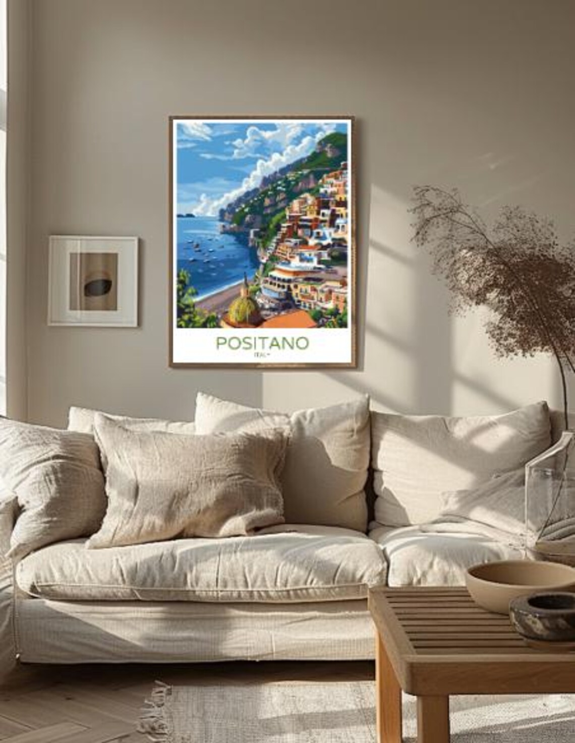 Positano Italy Amalfi Coast Cliffside Village Colorful Travel Poster - Image 2