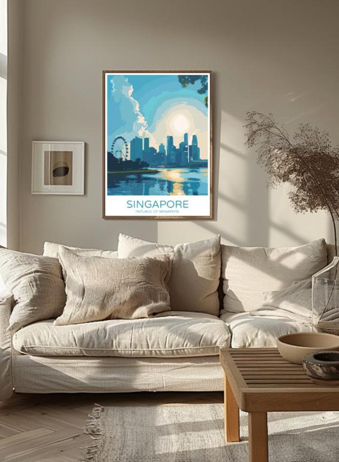Singapore City Skyline Marina Bay Waterfront Travel Poster Gift Idea - Image 3
