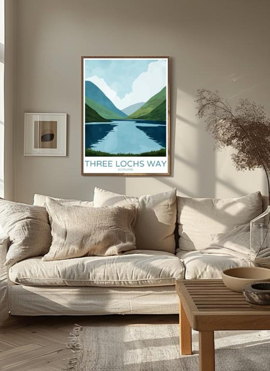 Three Lochs Way Scotland Lochside Hiking Trail Travel Poster - Image 3
