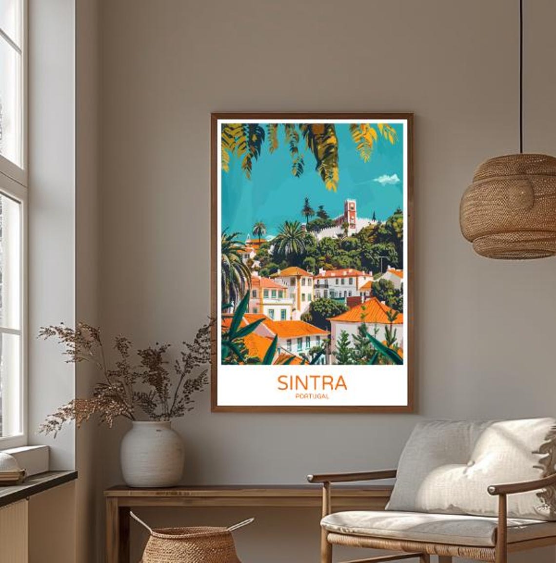 Sintra Portugal Travel Poster Enchanting Palaces Scenic Landscapes Wall Art Portugal Travel Print Sintra Gift Historic Decor - Image 3
