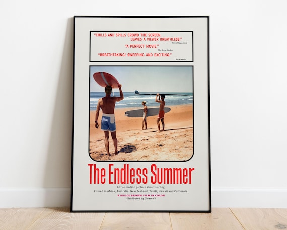 The Endless Summer Classic Surf Movie Poster Bruce Brown Vintage Film