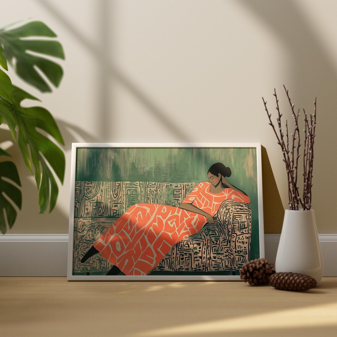 Abstract French Women, Contemporary Poster Print - Image 2