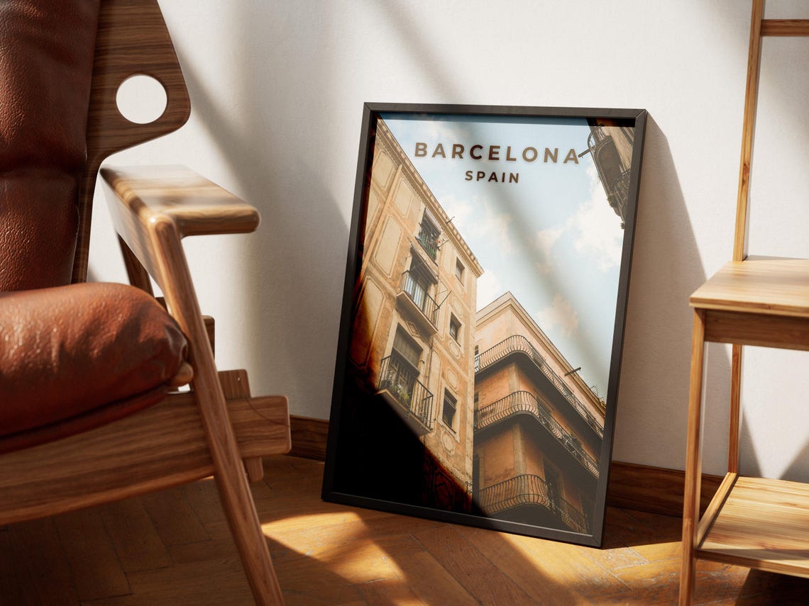 Barcelona Spain Old Town Balconies Photography Travel Poster - Image 4