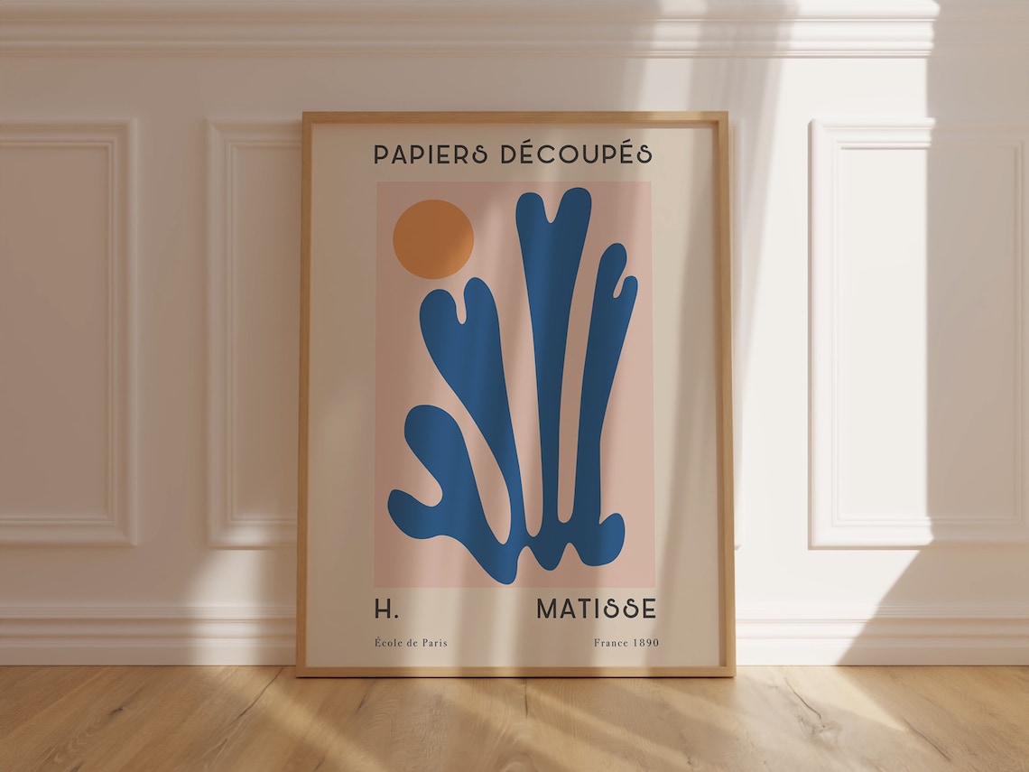 Matisse Papiers Decoupes Blue Cutout French Exhibition Art Poster - Image 5