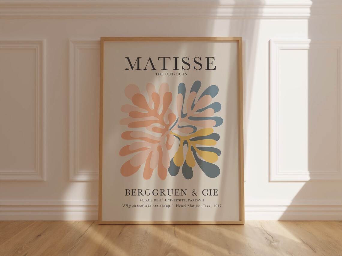 Matisse The Cut Outs Berggruen Paris Gallery Pastel Art Poster
