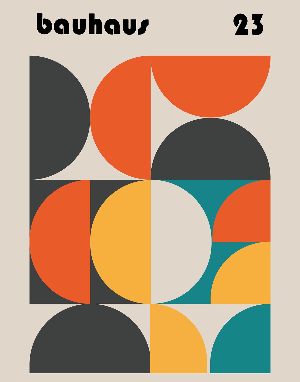 Bauhaus Art Print, Modern Abstract Wall Art - Image 5