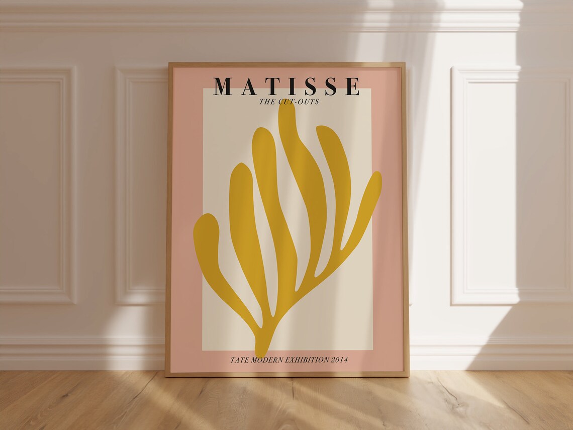 Matisse The Cut Outs Yellow Leaf Gallery Exhibition Style Poster