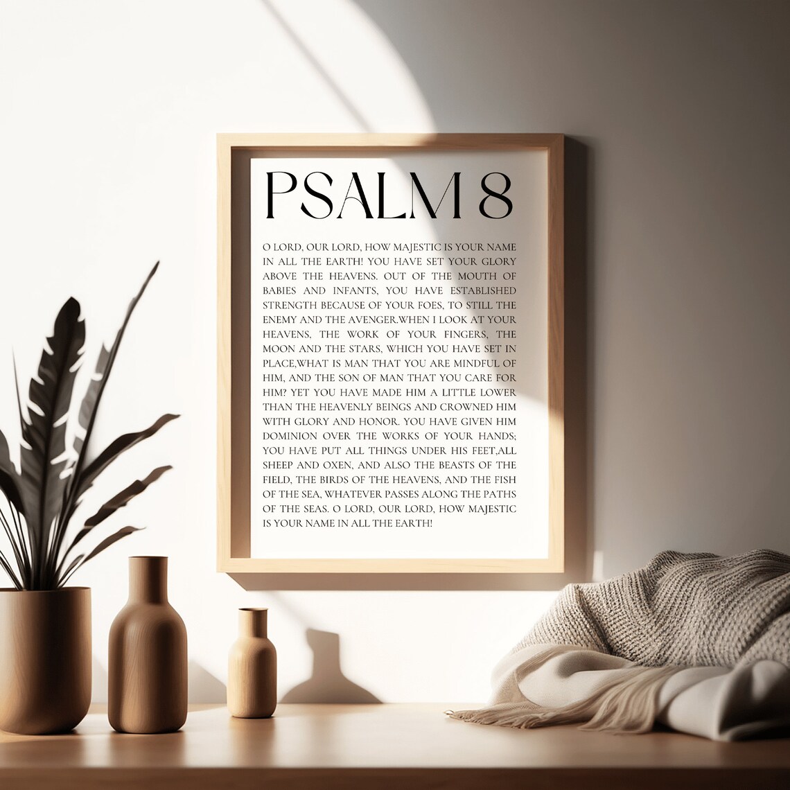 Psalm 8 Bible Verse, Christian Wall Decor - Image 2