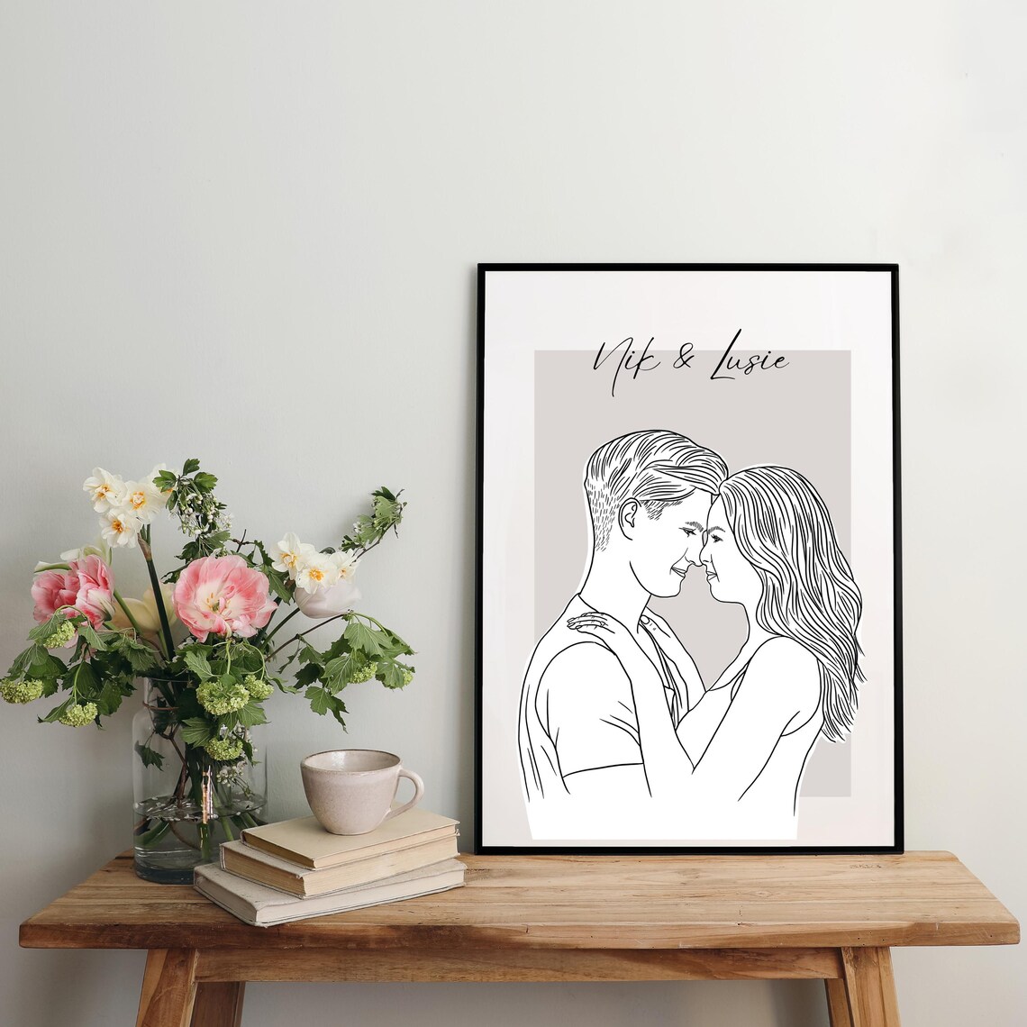 Custom Line Art Portrait, Personalized Family Gift - Image 3