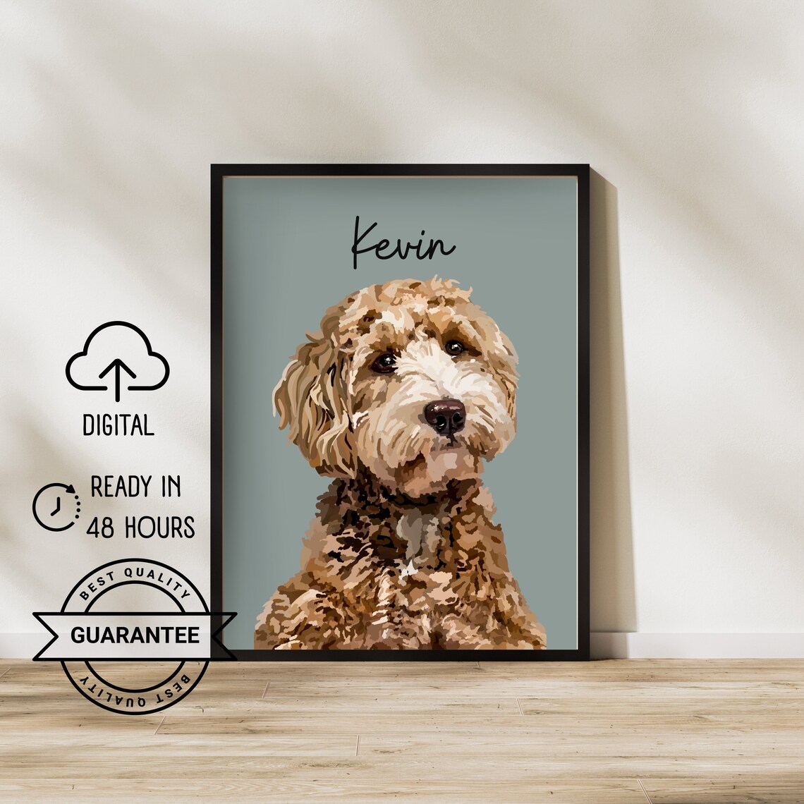 Animal Portrait From Photo, Pet Memorial Portrait