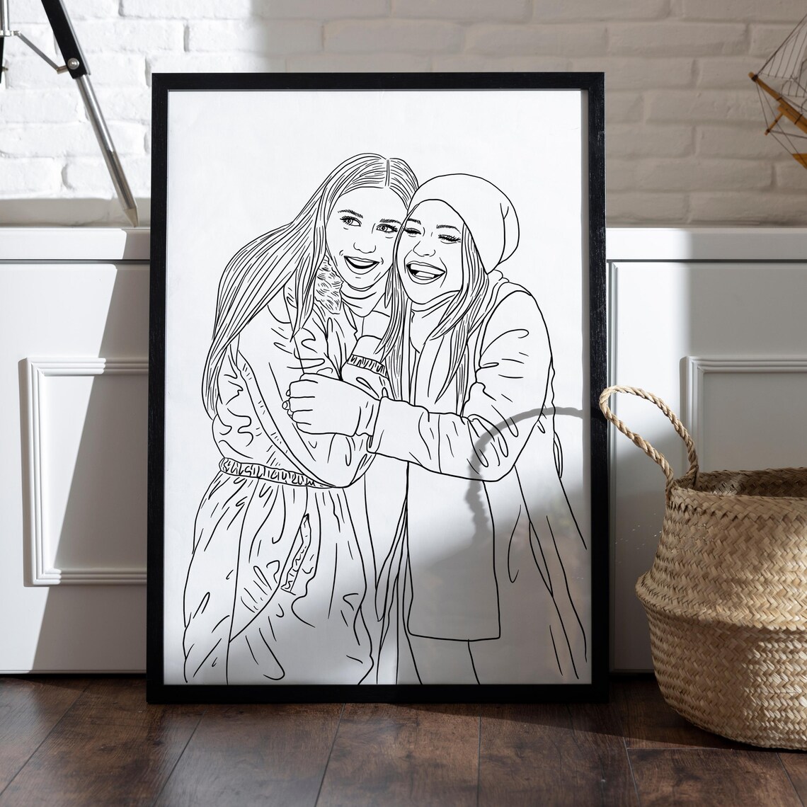 Custom Line Drawing Family, Unique Christmas Gift - Image 4