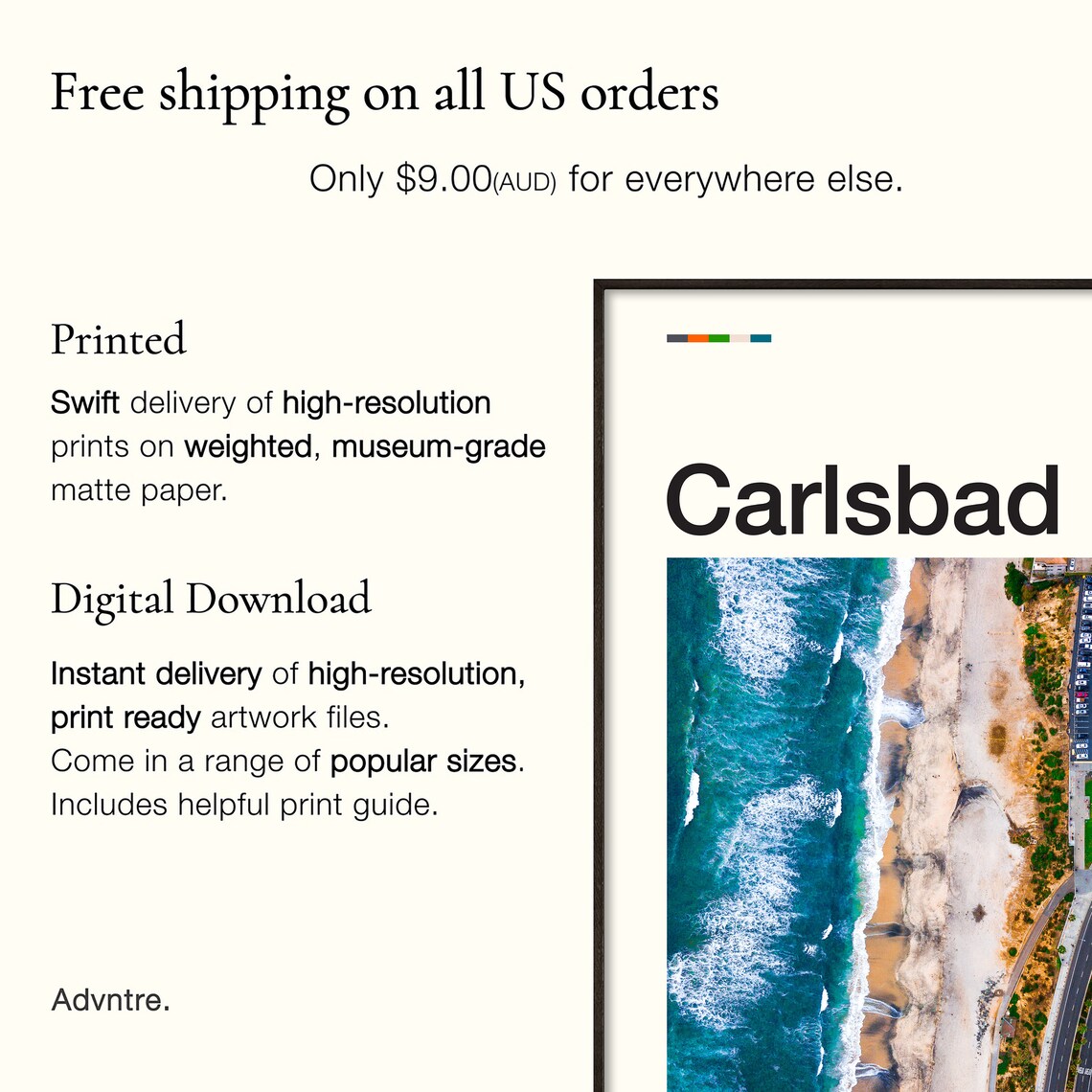 Carlsbad California Travel Poster, Place Name Art Print - Image 2