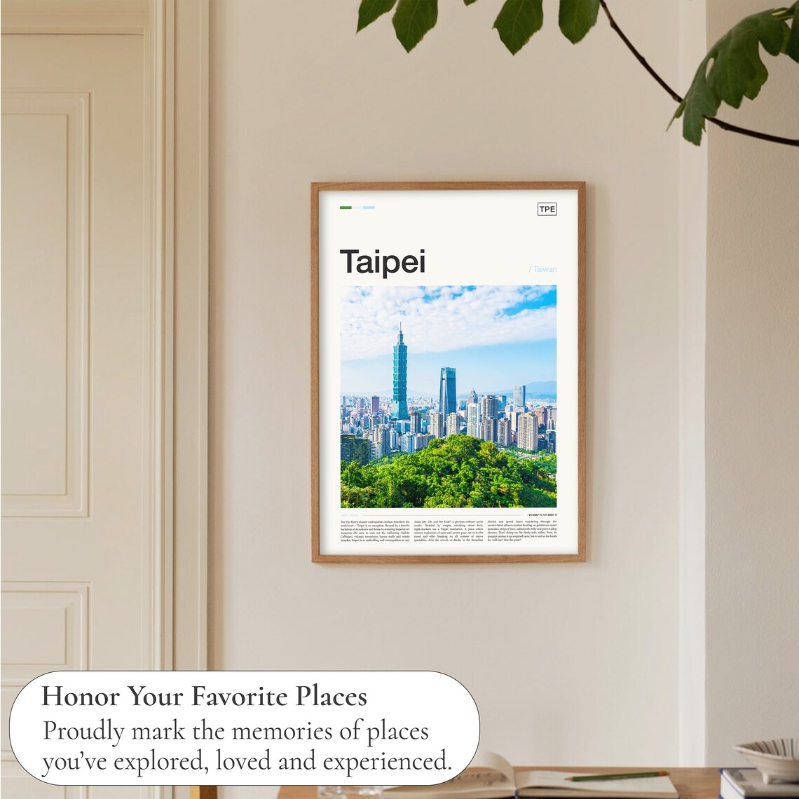 Taipei Travel Poster, Taiwan Place Print - Image 5