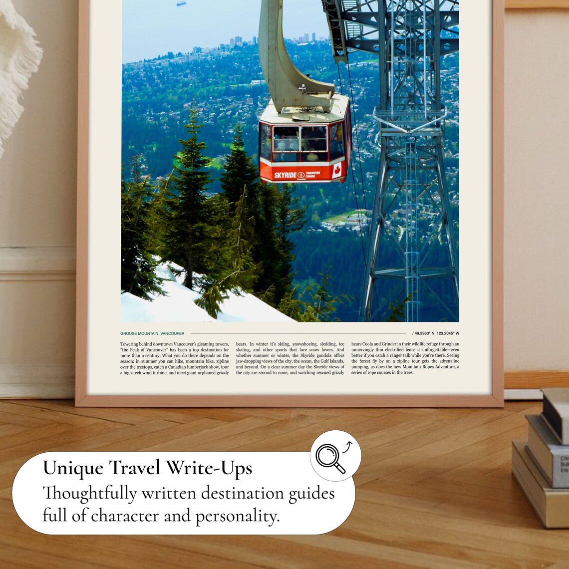 Grouse Mountain Travel Poster, Vancouver Landscape - Image 2