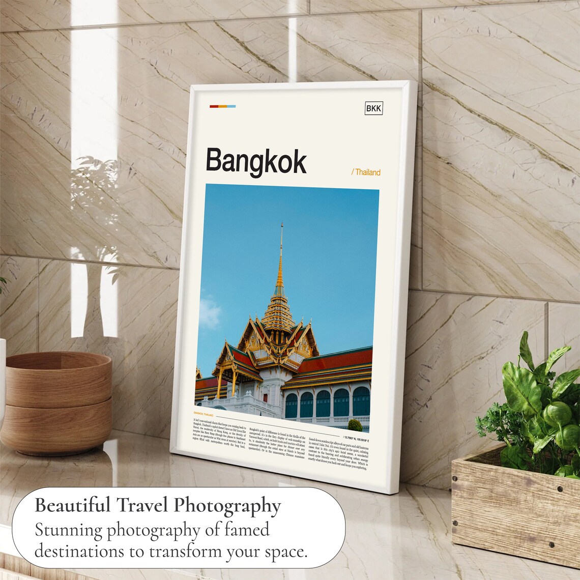 Bangkok Travel Poster, Thailand Art Print - Image 4
