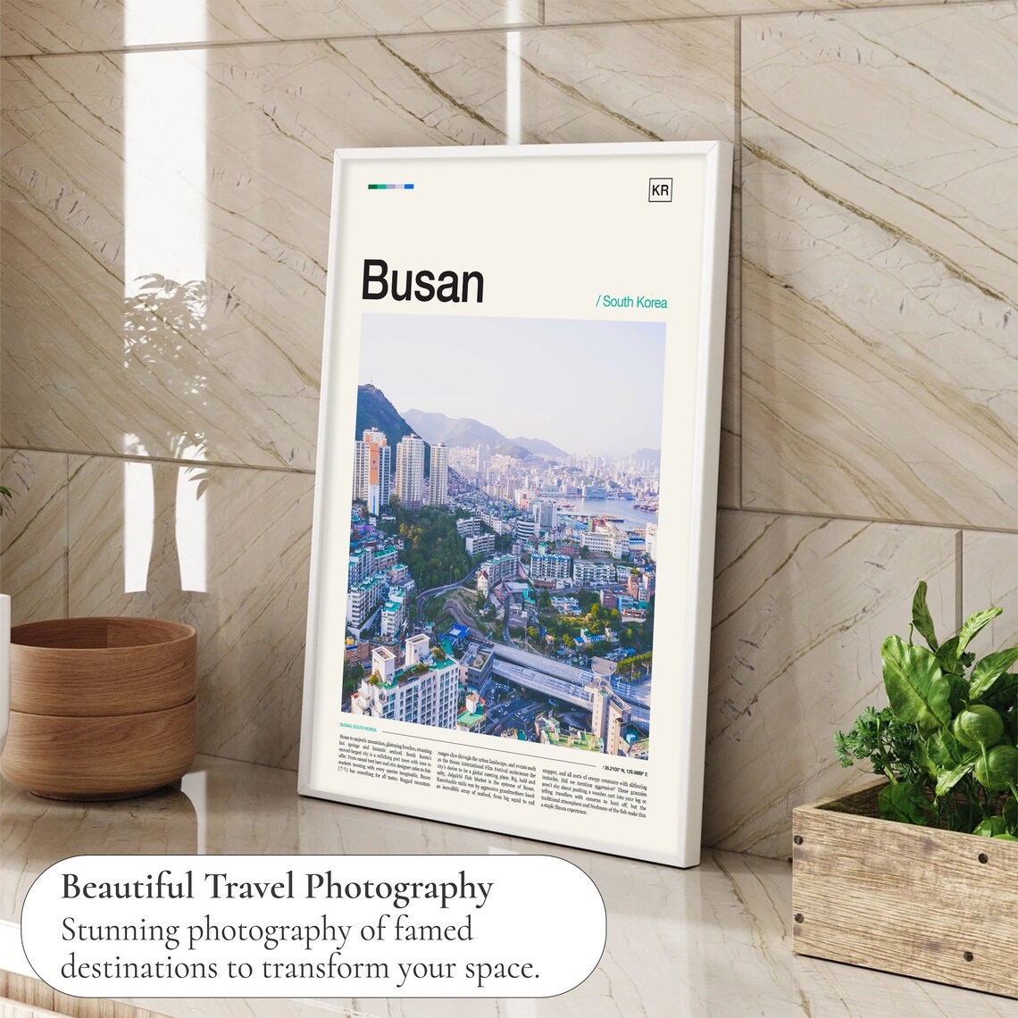 Busan Travel Poster, South Korea Wall Art - Image 4