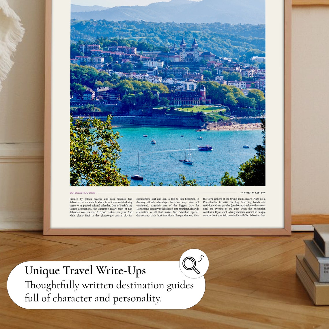 San Sebastian La Concha Bay Basque Coast Spain Beach Photo Poster - Image 2
