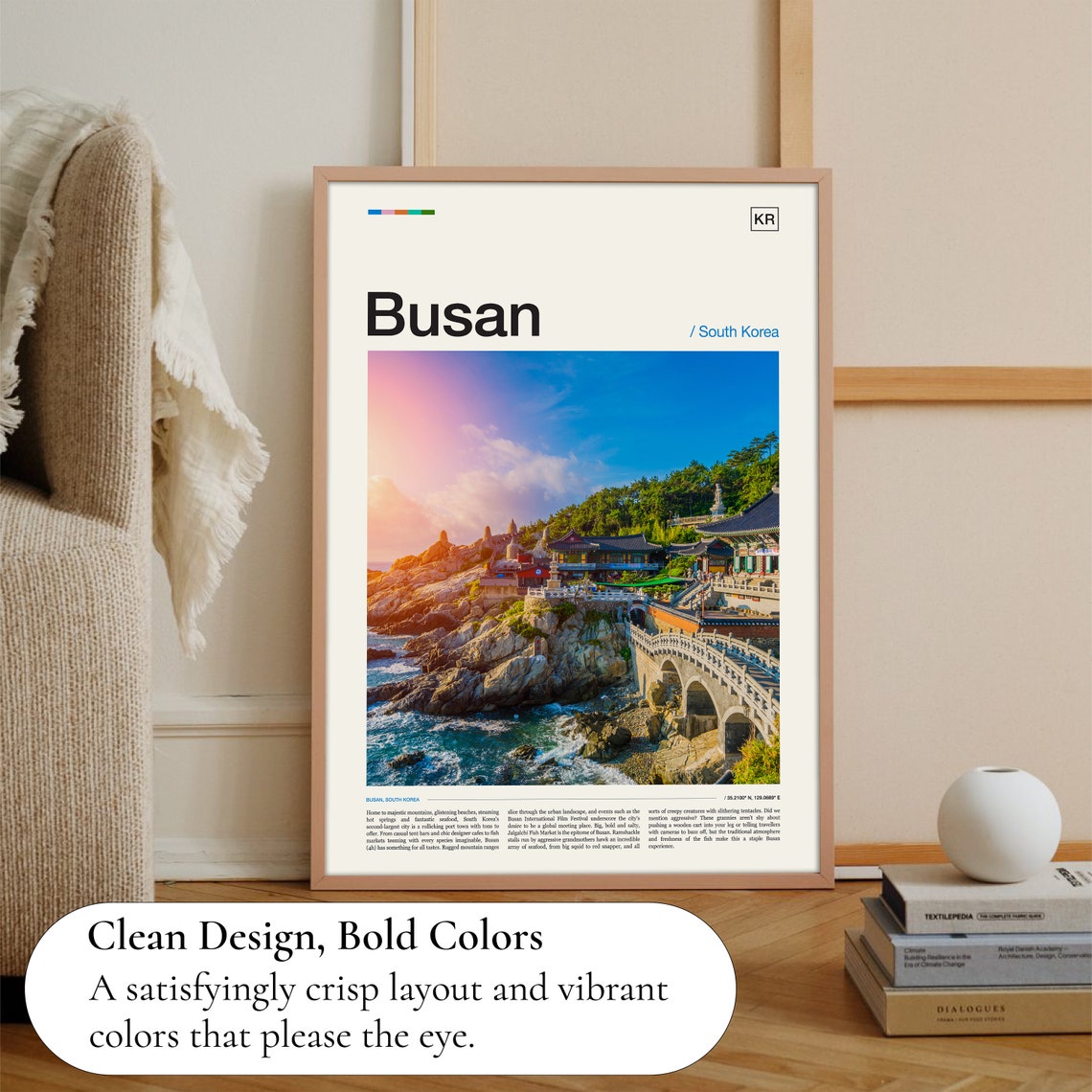 Busan Poster South Korea Poster Traveller Gift Busan Art Korea Poster Busan Photo Asia Print Travel Poster City Wall Art - Image 3