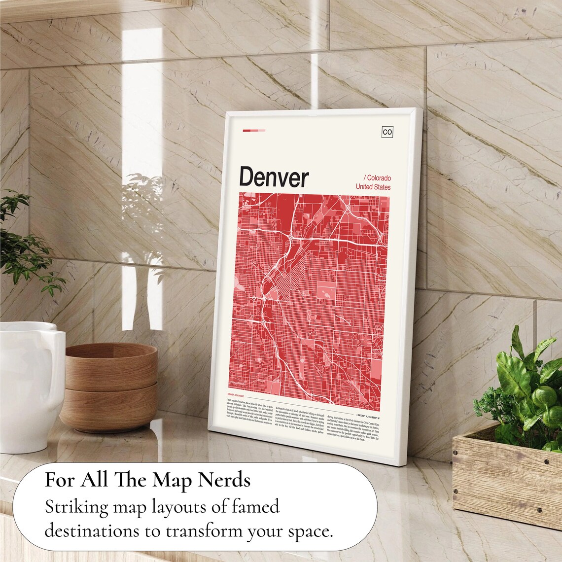 Denver Map Print, Travel Poster for Home Walls - Image 4