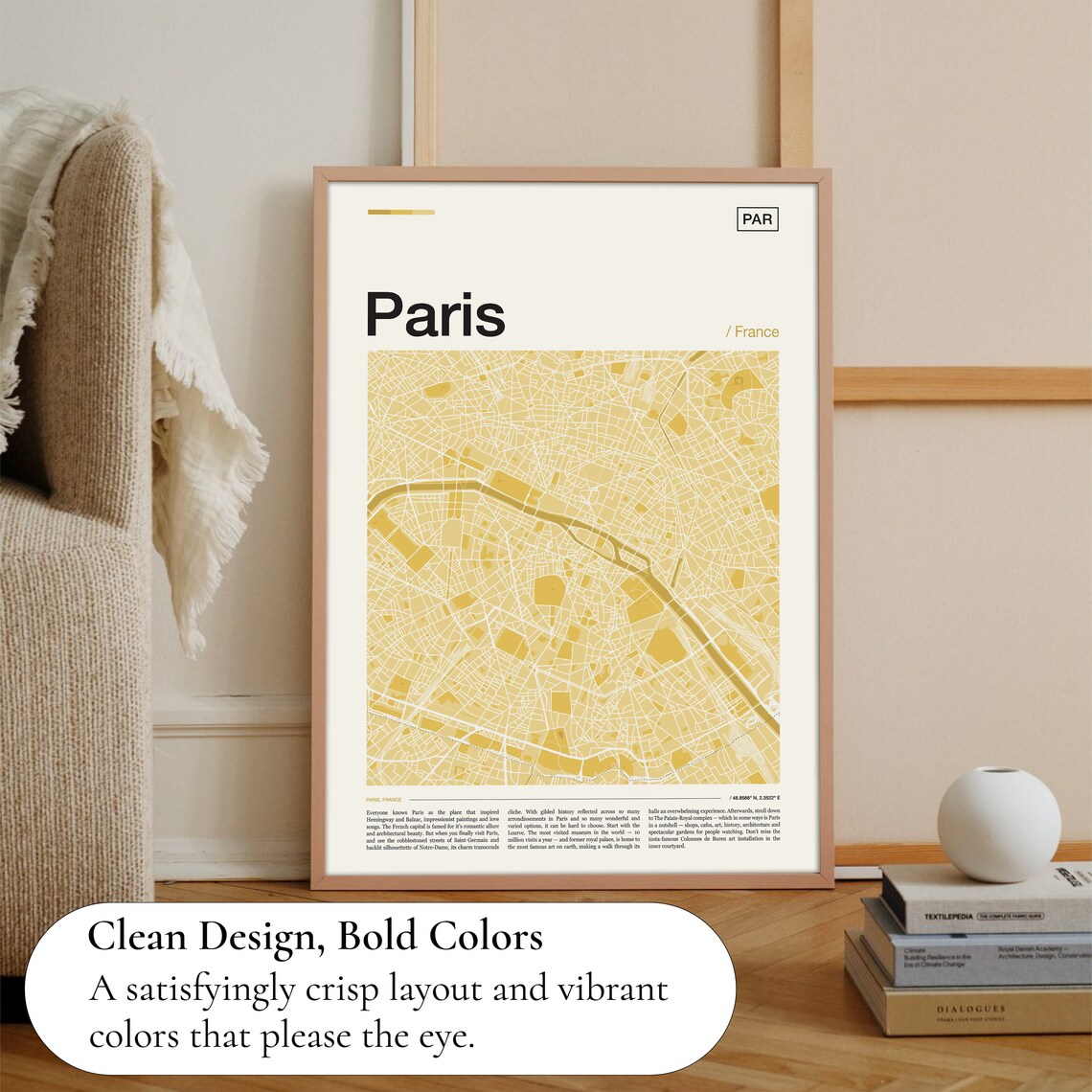 Paris Map Print, Travel Poster for Home Decor - Image 3